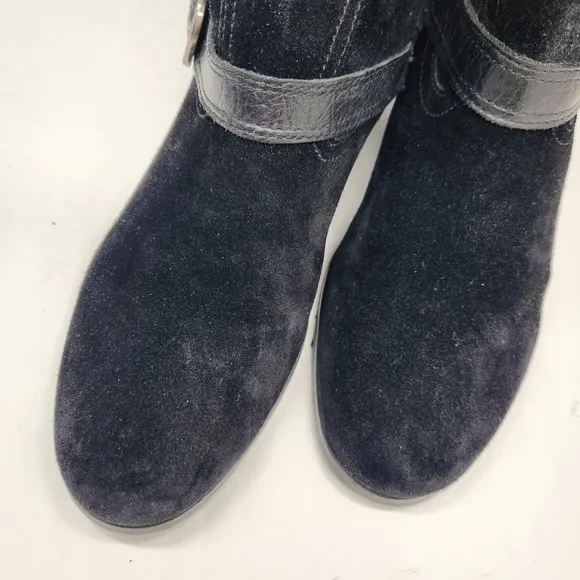 Franco Sarto over the knee boots women's 8.5M black suede riding flat equestrian