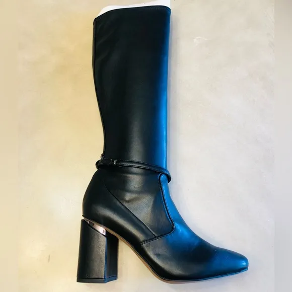 Franco Sarto Roxanne Block-Heel Tall Boots Size 9M $179