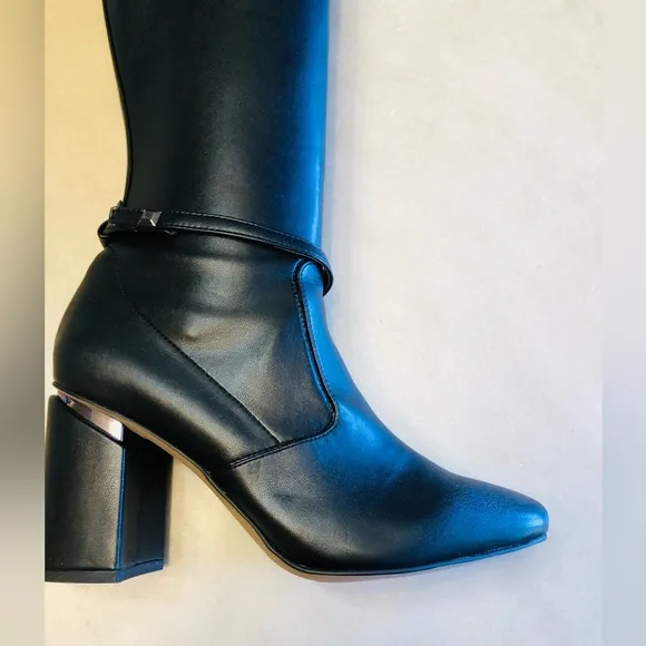 Franco Sarto Roxanne Block-Heel Tall Boots Size 9M $179