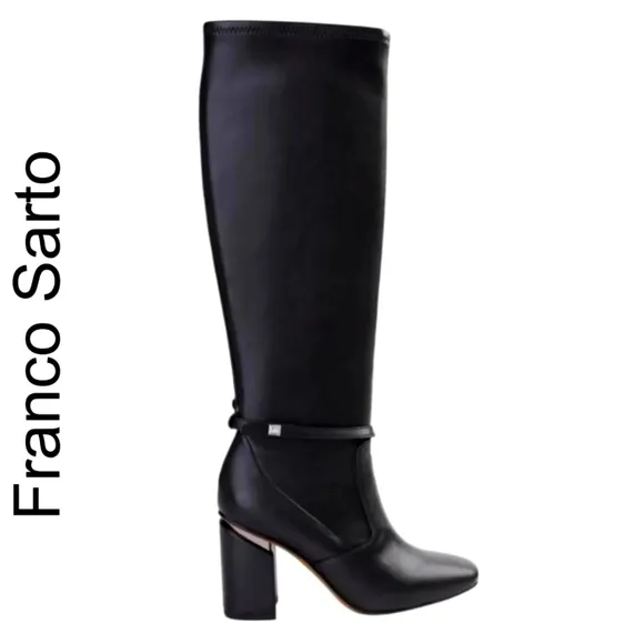Franco Sarto Roxanne Block-Heel Tall Boots Size 9M $179