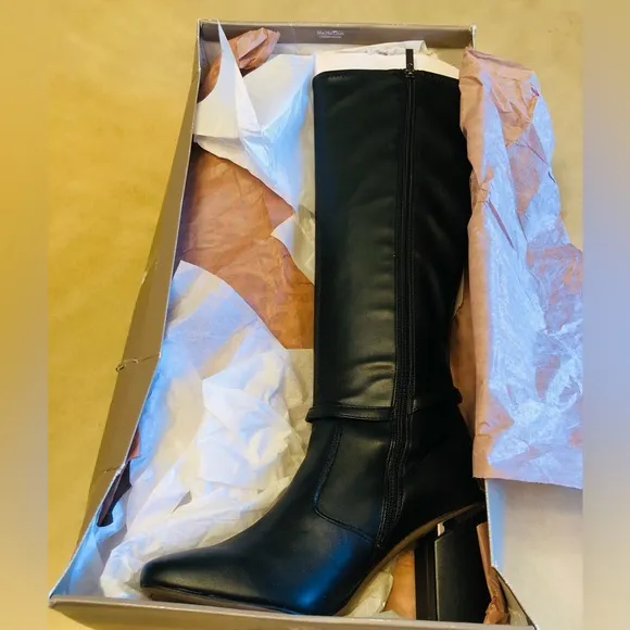 Franco Sarto Roxanne Block-Heel Tall Boots Size 9M $179
