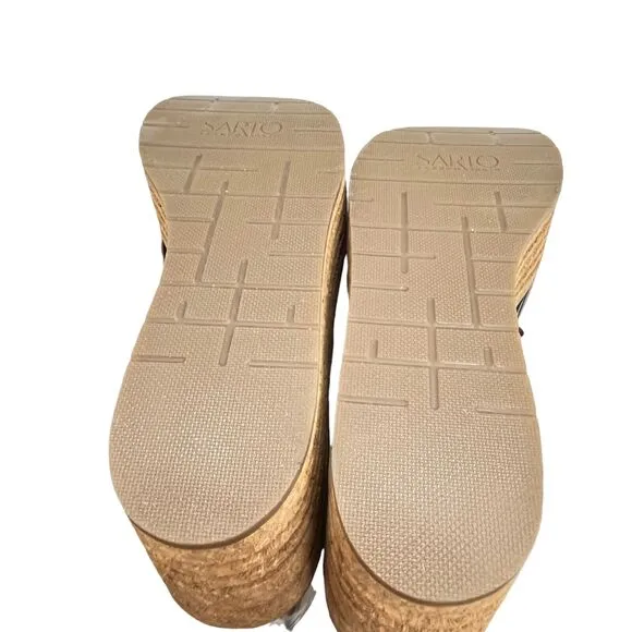 Franco Sarto Slingback Wedge Sandals Women A-Caroline Cream Suede Size 10M New