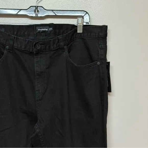 Frank &amp;‎ Oak Mens The Slim Dylan Jean in Black sz 36x34 NWT