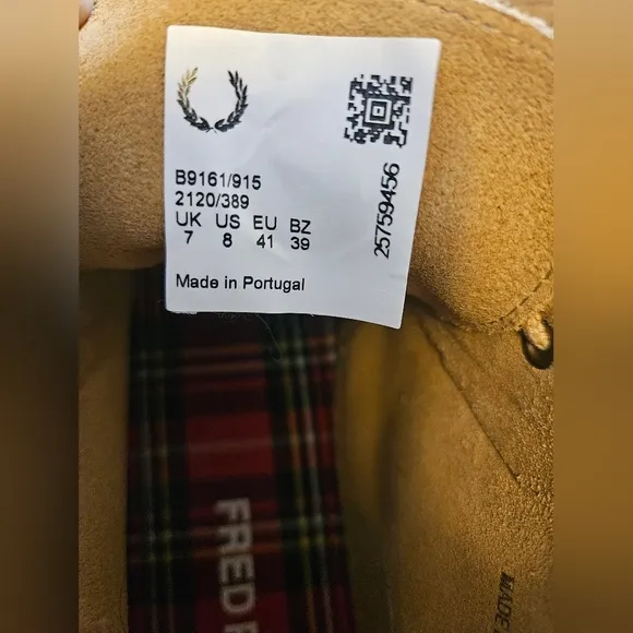 Fred Perry NWO BOX Hawley Suede Desert Boots Size 8