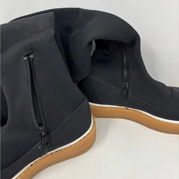 Free People 36 US 5.5-6 Outer Limits Thigh High Black Stretch Boots Over Knee