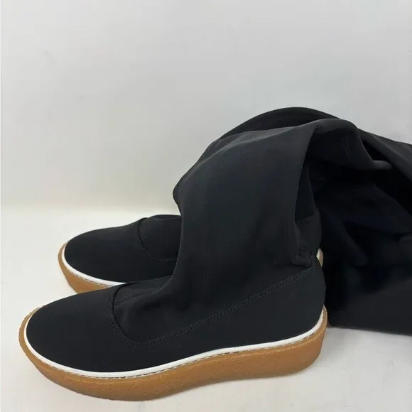 Free People 36 US 5.5-6 Outer Limits Thigh High Black Stretch Boots Over Knee