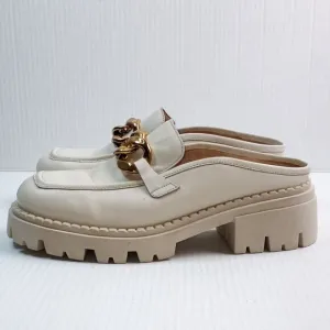 Free People Bone Lyra Link Loafers Mules