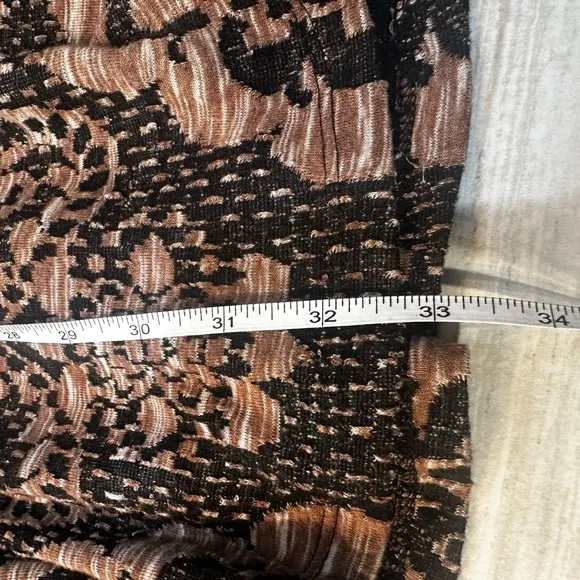 Free People - Brown and Black Bell sleeve dress boho print - size Medium