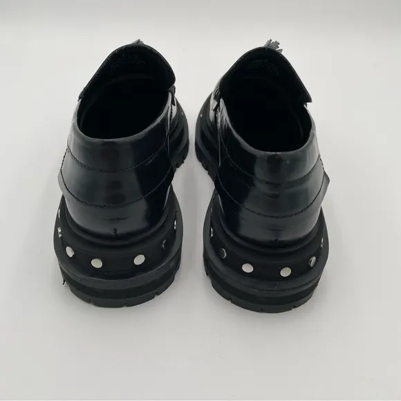 Free People Goth Gothic Chunky Y2K Platform Teagan Tassel Loafers Black Size 8