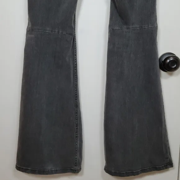 Free People Grey Wide-Leg Flare Pullon Pants Size 27