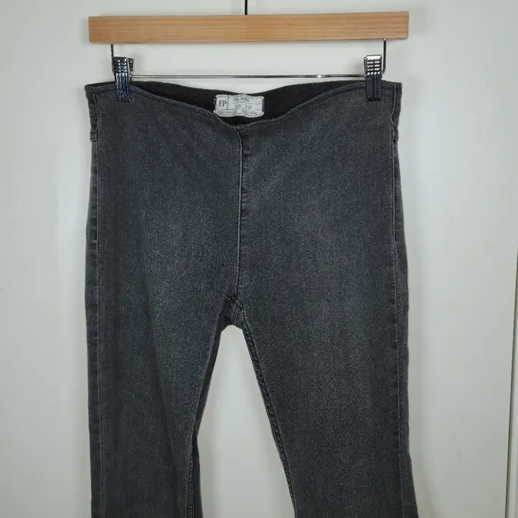 Free People Grey Wide-Leg Flare Pullon Pants Size 27