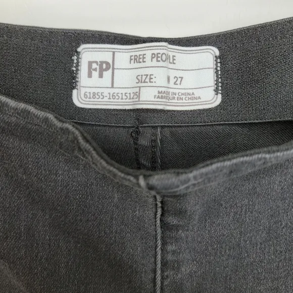 Free People Grey Wide-Leg Flare Pullon Pants Size 27
