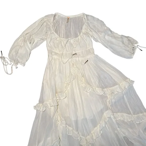 Free People In Your Dreams Cream Maxi Size XS