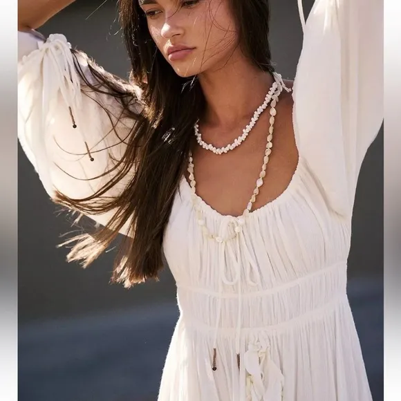 Free People In Your Dreams Cream Maxi Size XS