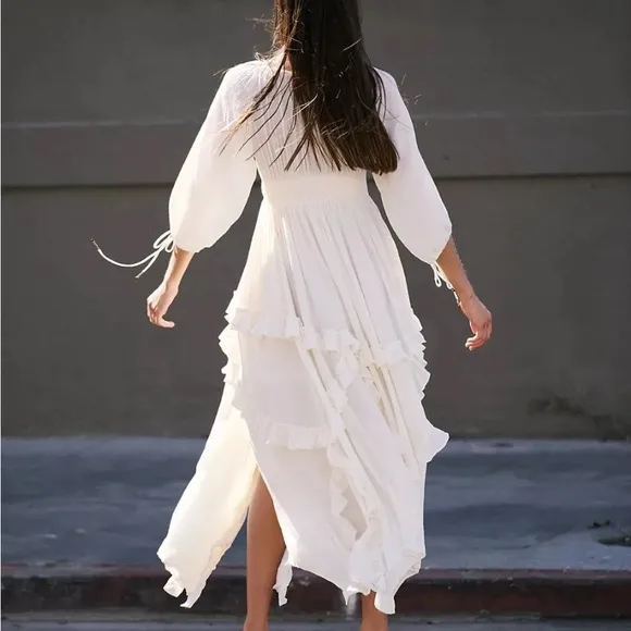 Free People In Your Dreams Cream Maxi Size XS