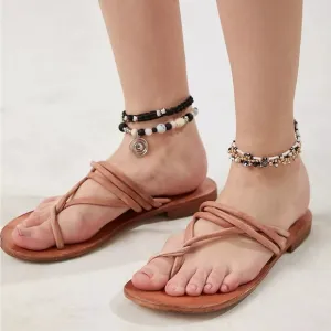 Free People Kayla Soft Strappy Sandals - Sweetheart Sunrise