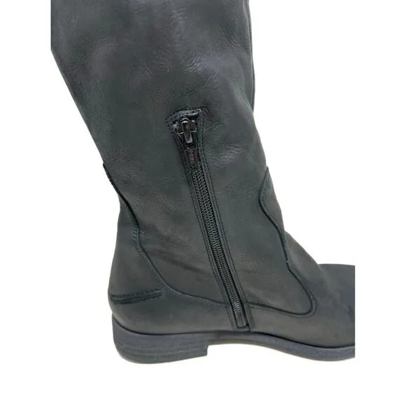 Free People Leather Brenna Black Over The Knee Boots 36
