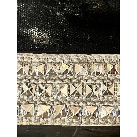 Free People Nan Ku Cruise Studded High Top Sneaker •37/ 6.5• Black Silver Jewel