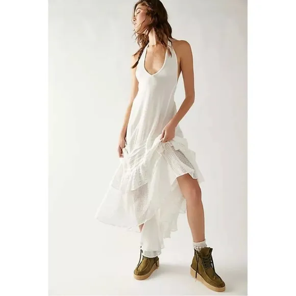 Free People • NWT Endless Summer Slice of Heaven Ivory White Maxi Dress Size S