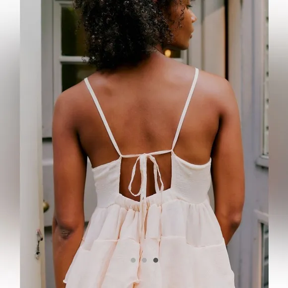 Free People Runaway Rockstar Layered Tiered Balletcore Sheer Mini Slip Dress