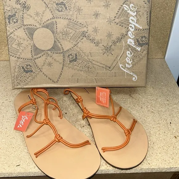 Free People So Strappy Sandals - Sunset Orange (B2)