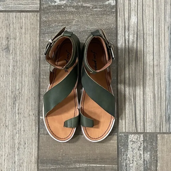 Free People Vale Boot Sandals in khaki