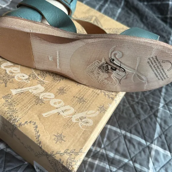 Free People Vale Strappy Boot Sandal Marine Blue NIB Sz 36 (5.5-6) Ret $168