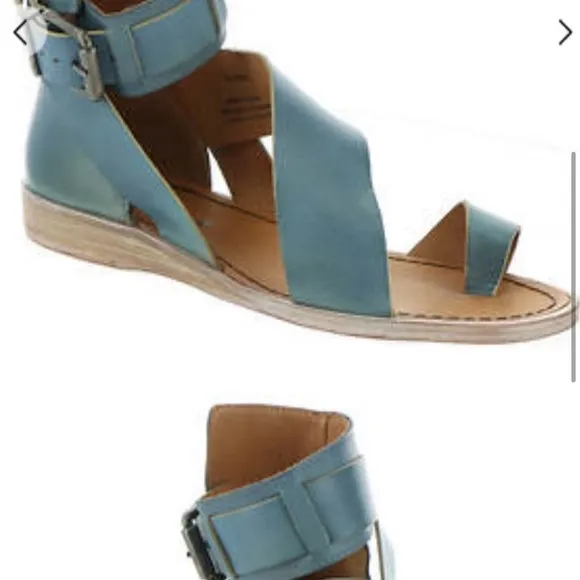 Free People Vale Strappy Boot Sandal Marine Blue NIB Sz 36 (5.5-6) Ret $168
