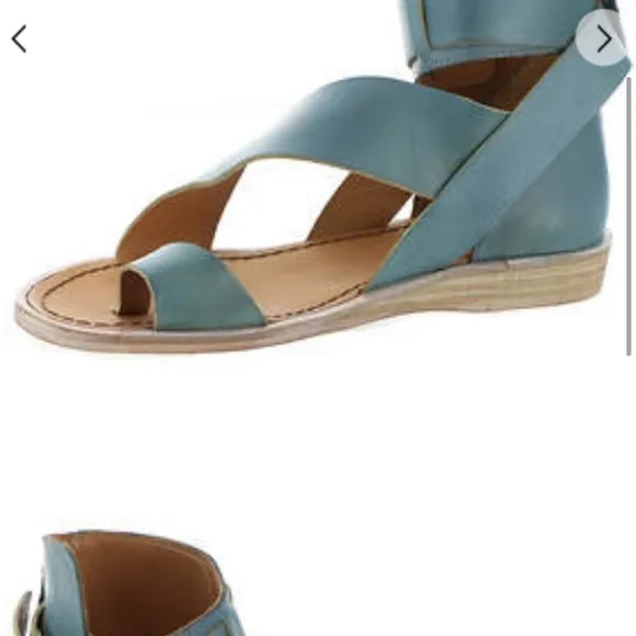 Free People Vale Strappy Boot Sandal Marine Blue NIB Sz 36 (5.5-6) Ret $168