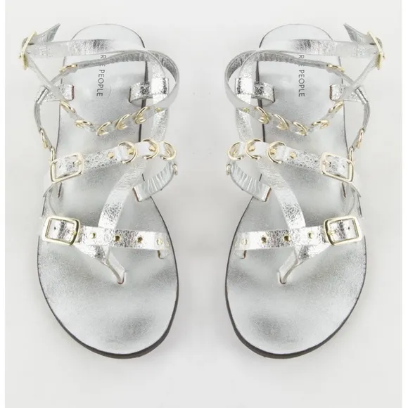 FREE PEOPLE Women’s Midas Touch Sandals Silver Size 9
