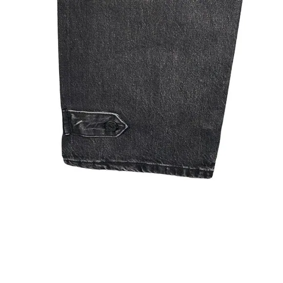 Free People x‎ SANDRINE ROSE Women's Wide Distressed Cargo Pockets Jeans Size 27