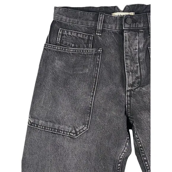 Free People x‎ SANDRINE ROSE Women's Wide Distressed Cargo Pockets Jeans Size 27