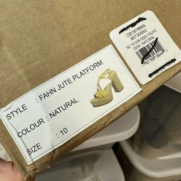 Free People Fahn Jute Platform Sandals size 10 Chunky Tall Heels NEW