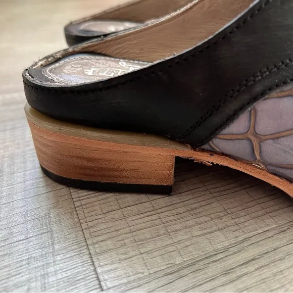 FREEBIRD Malena Womens Size 7 Oxford Mule Navy Blue Leather Slip On Loafers
