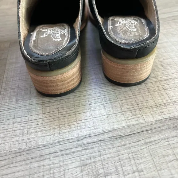 FREEBIRD Malena Womens Size 7 Oxford Mule Navy Blue Leather Slip On Loafers