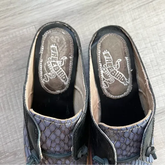 FREEBIRD Malena Womens Size 7 Oxford Mule Navy Blue Leather Slip On Loafers