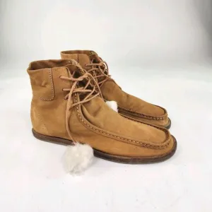 Free People Lace Up Pom Pom Desert Boots US 8.5 Brown Leather Chukka Boot