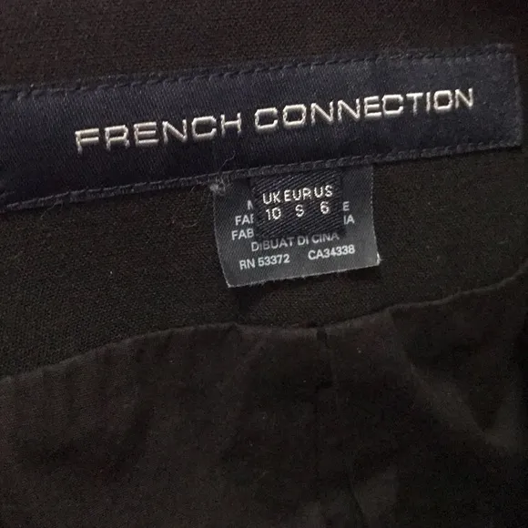 French Connection Black Stretch Lace Moto Jacket