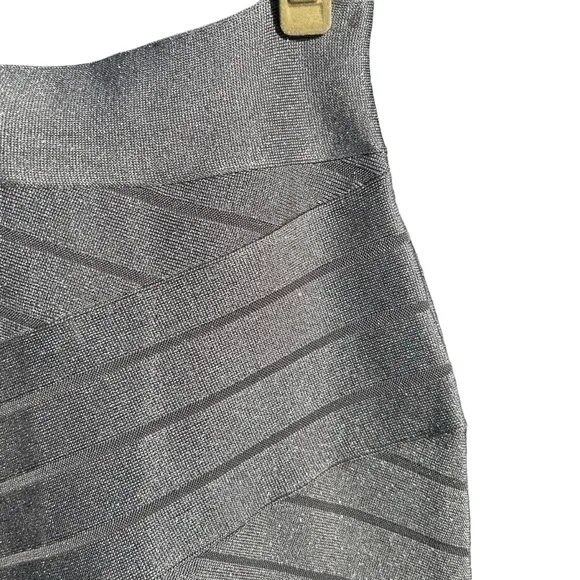 French Connection NWT Rosa Spotlight Knit Silver Pencil Mobwife Disco Skirt - 0