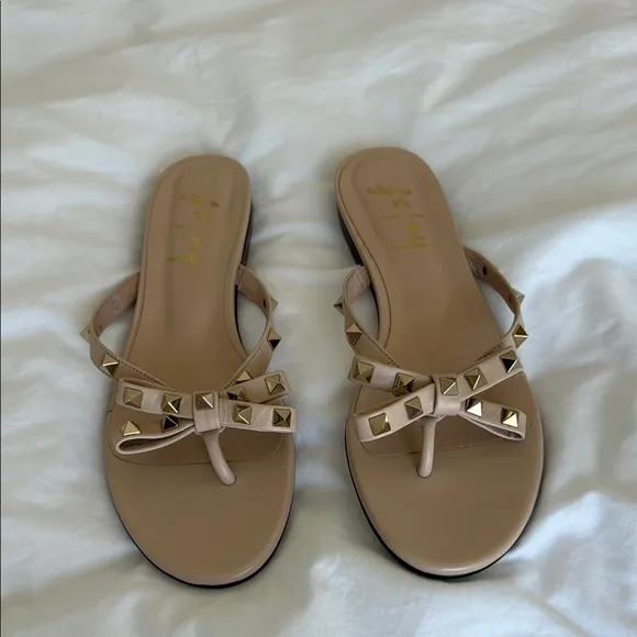French Sole Bow Sandals