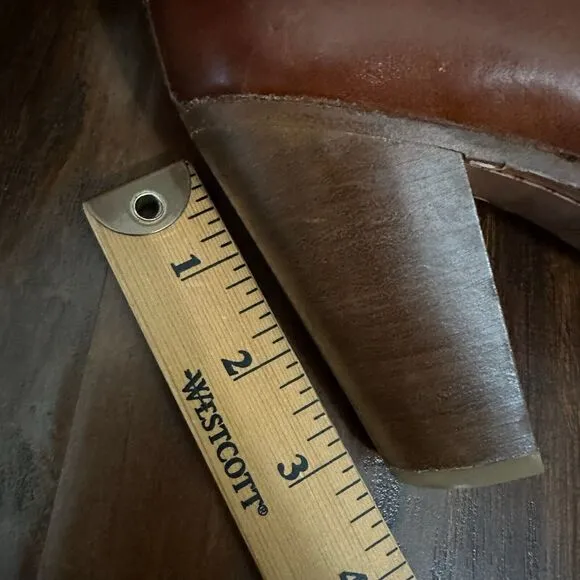 FRYE 4015 Ankle Boots Booties in Cognac Leather #3475389