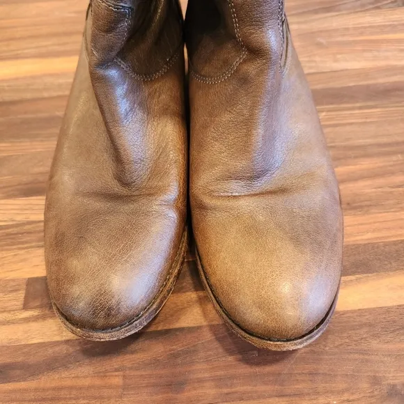 Frye #76430 Melissa Button Brown Soft Leather Knee-High Riding Women's Boots