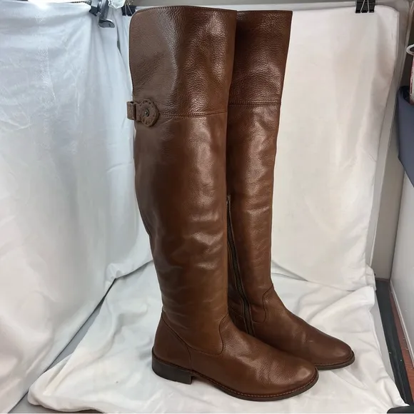 FRYE &quot;Shirley&quot; Over-the-Knee Cognac  Riding Boots Size 9