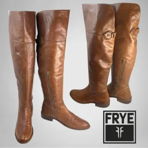 FRYE &quot;Shirley&quot; Over-the-Knee Cognac  Riding Boots Size 9