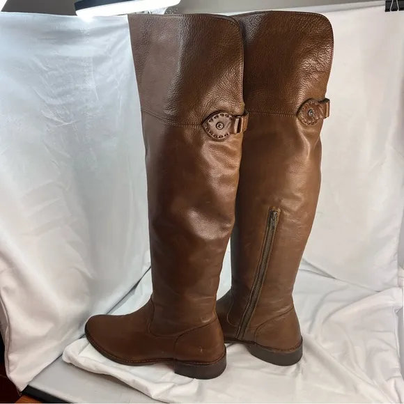 FRYE &quot;Shirley&quot; Over-the-Knee Cognac  Riding Boots Size 9