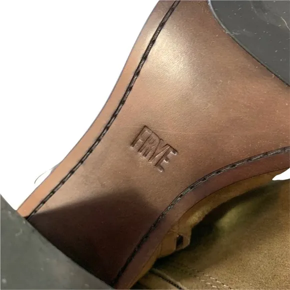Frye Amy Peep Toe Suede Lace Up Heeled Ankle Boot Size 7