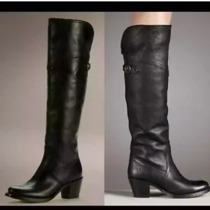 Frye black Jane tall cuff over the‎ knee leather riding boots size 6B