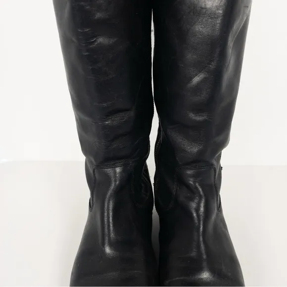 Frye Black Leather Melissa Riding Boots