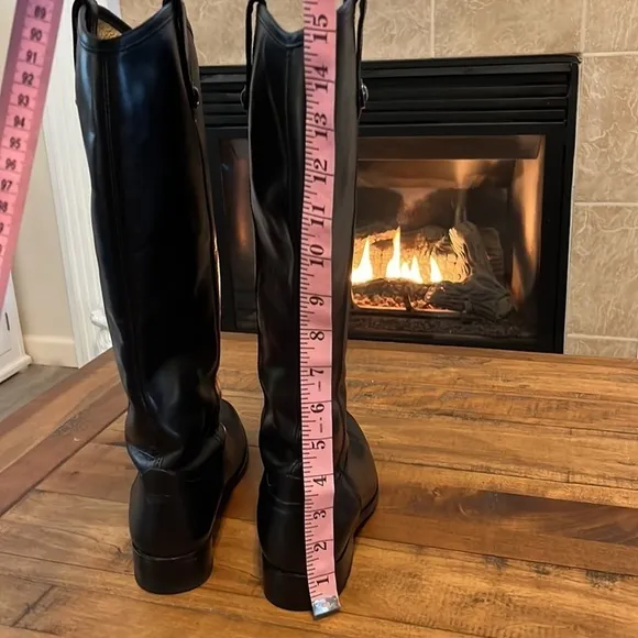 FRYE black leather riding boots, size 6.5, good condition