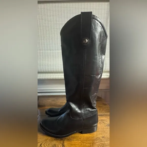 Frye Boots Frye Melissa Button Riding Boot Women’s 8B knee high black boots